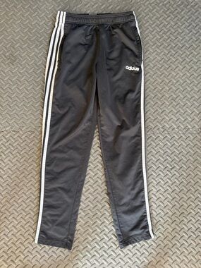 adidas Black Sweatpants with White Side Stripes